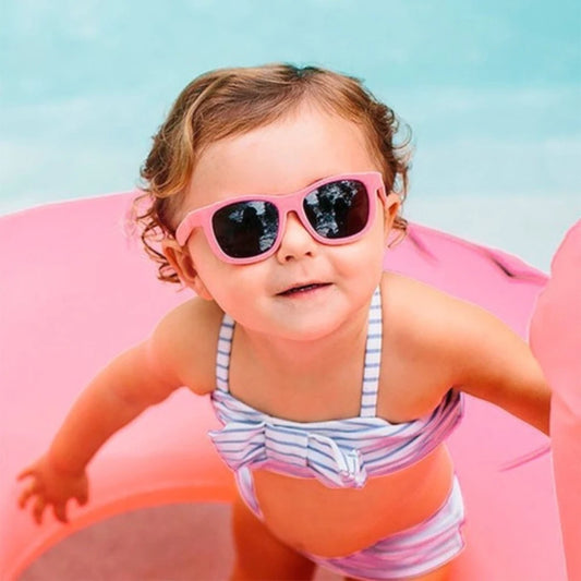 Lentes de Sol para Bebé BUBA con Protección UV y Banda Ajustable Rosado | 3 a 36 Meses