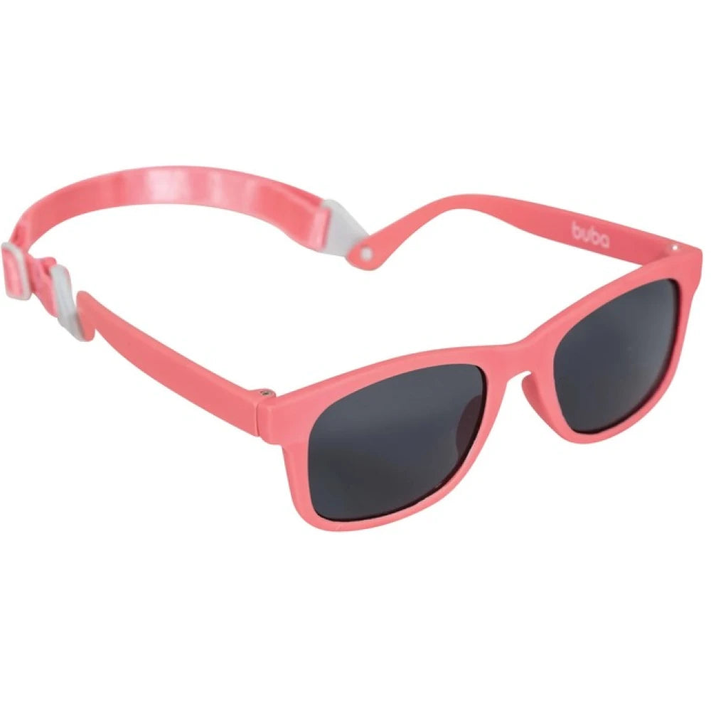 Lentes de Sol para Bebé BUBA con Protección UV y Banda Ajustable Rosado | 3 a 36 Meses