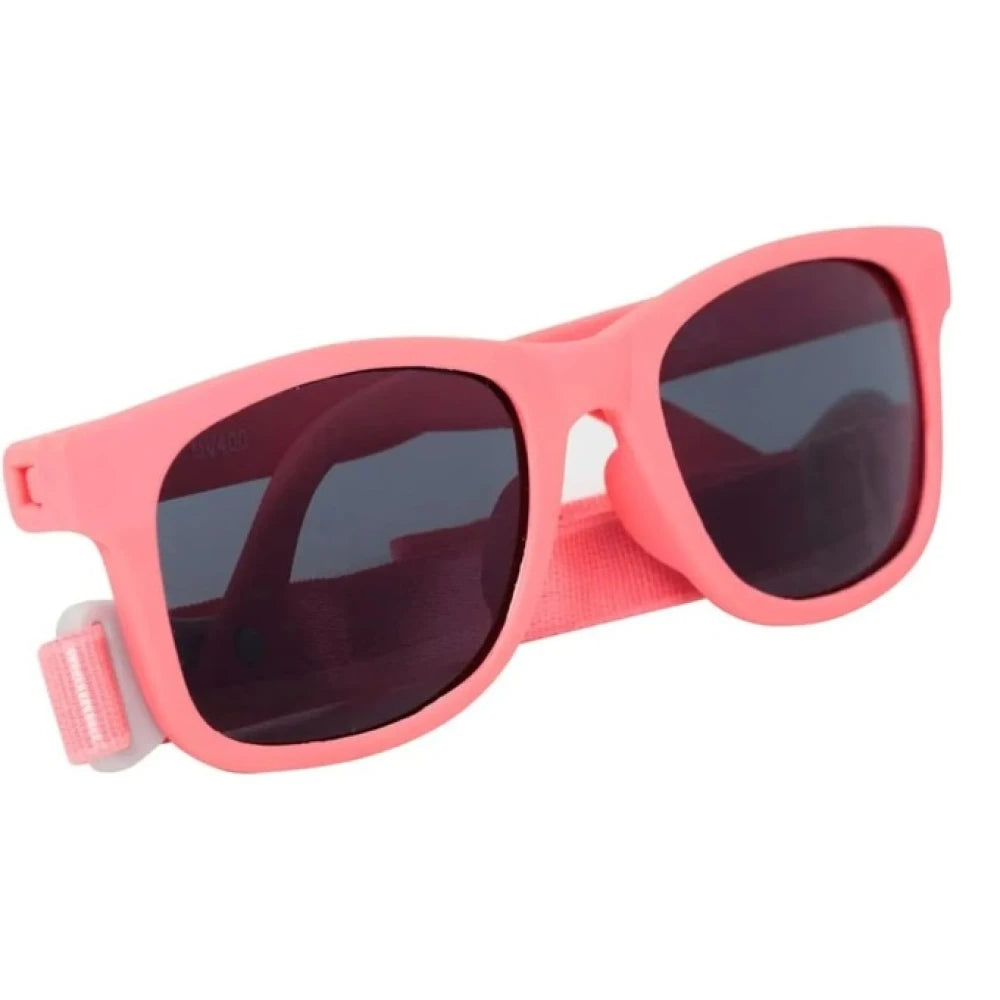 Lentes de Sol para Bebé BUBA con Protección UV y Banda Ajustable Rosado | 3 a 36 Meses