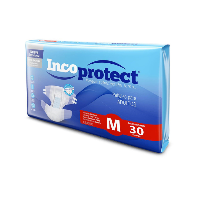 Pañales Incoprotect M - 30 unidades