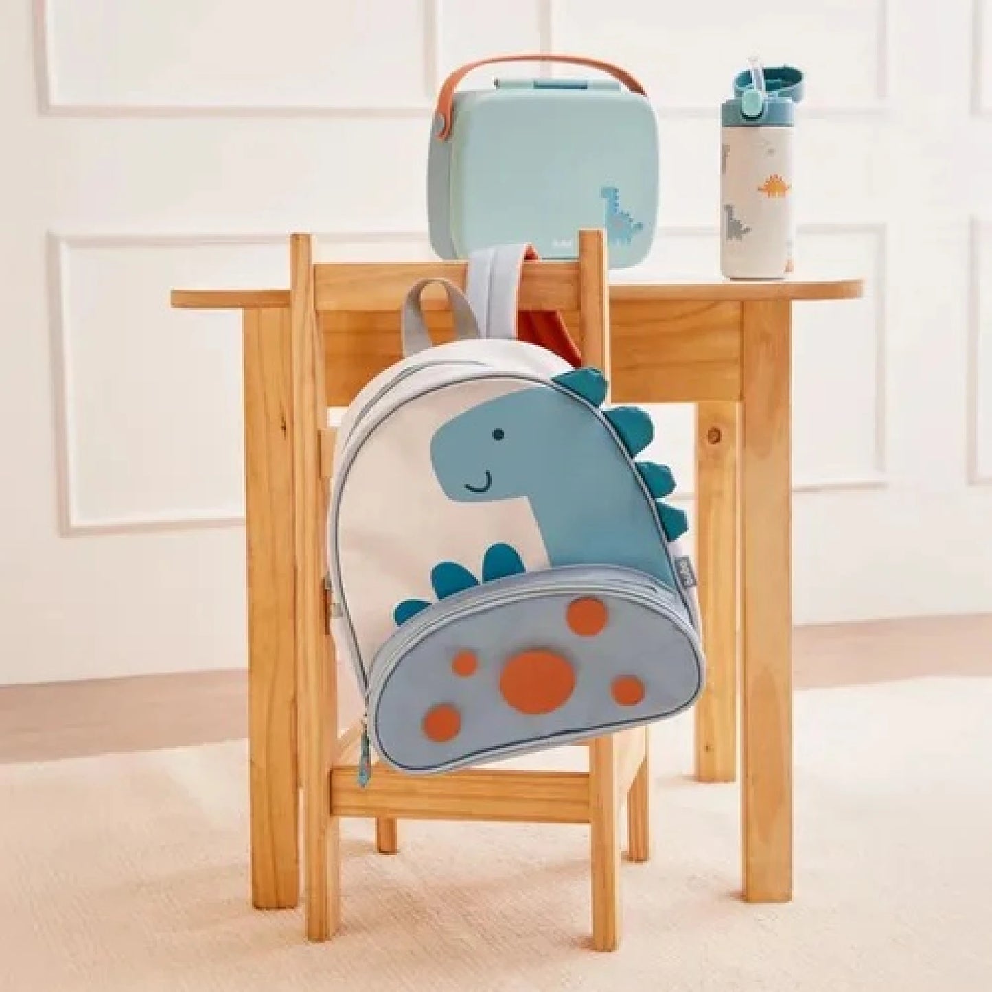 Mochila Impermeable Dino Celeste - Buba