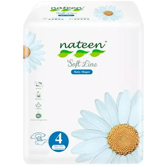 Pañales Ecológicos Nateen Soft Line Talle  4 - 20 unidades