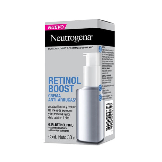 Crema Antiarrugas Neutrogena Retinol Boost 30 ml con Retinol Puro y Ácido Hialurónico