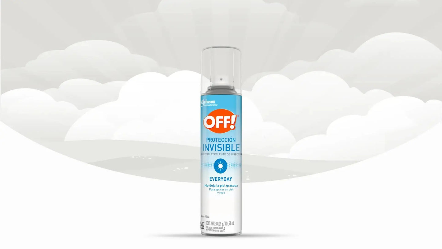 Repelente en aerosol OFF protección invisible 105mL