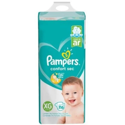 Pañales Pampers Confort Sec XG - 116 unidades