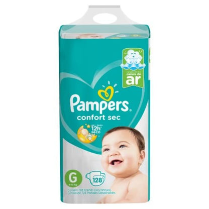 Pañales Pampers Confort Sec G - 128 unidades