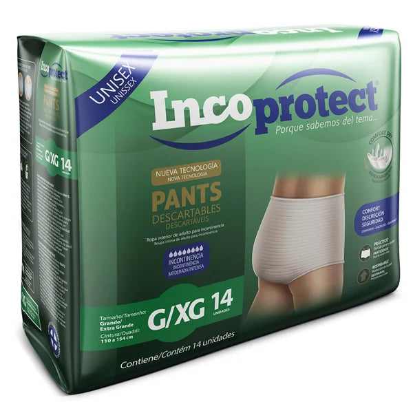 Pañales para Adultos Incoprotect Pants G/XG - 14 Unidades