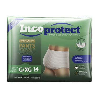 Pañales para Adultos Incoprotect Pants G/XG - 14 Unidades