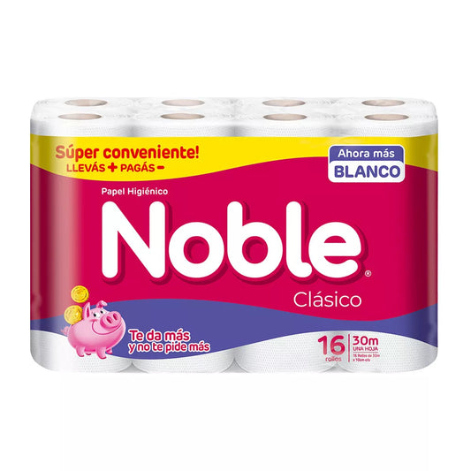 Papel Higienico Noble 16 rollos 30m