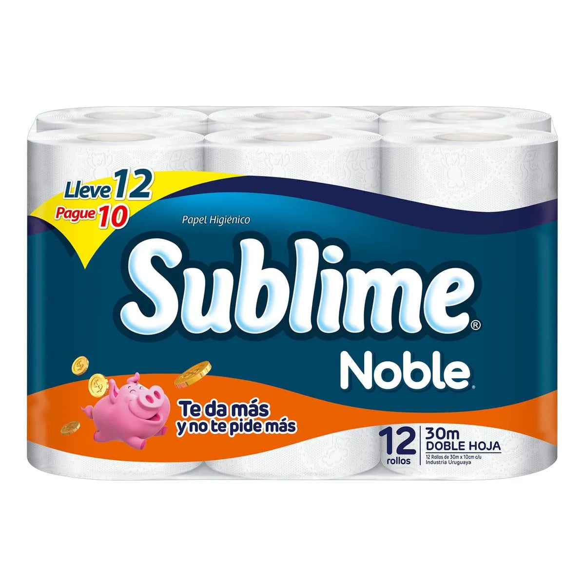 Papel Higienico Doble Hoja Sublime 12 rollos 30m