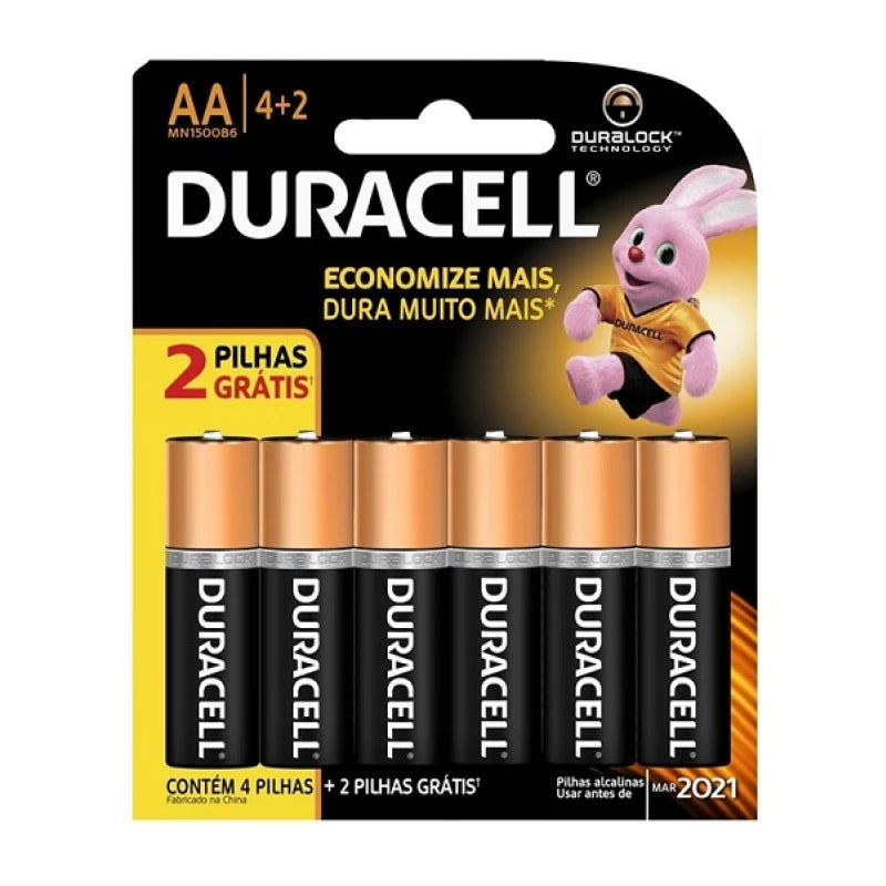 Pilas Duracell AA 6 Unidades