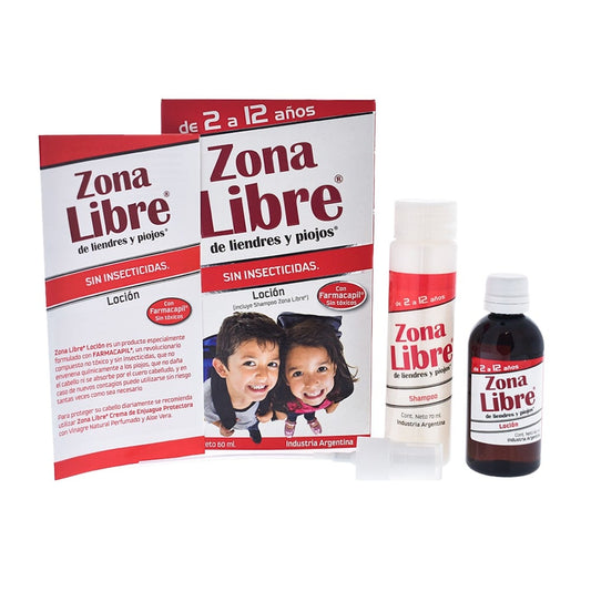 Pack Piojicida Zona Libre Loción + Shampoo 60 ml