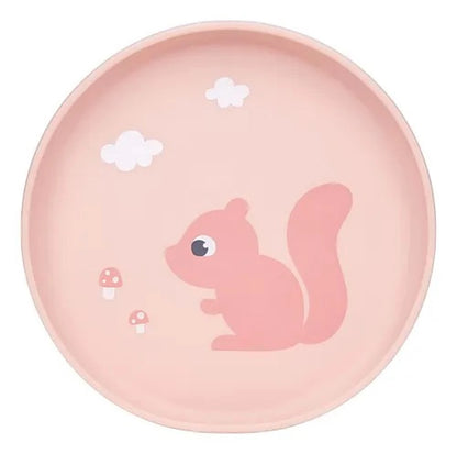 Plato de Silicona para Bebés con Ventosa Color Rosa - Buba