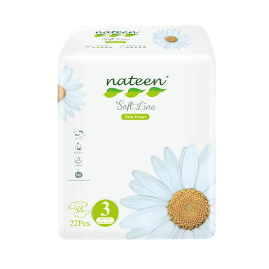 Pañales Ecológicos Nateen Soft Line Talle  3 - 50 unidades