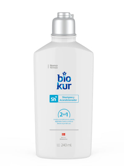 Shampoo Bio Kur 240ml 2 en 1 todo tipo de cabellos