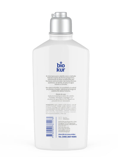 Shampoo Bio Kur 240ml para cabello seco o dañado
