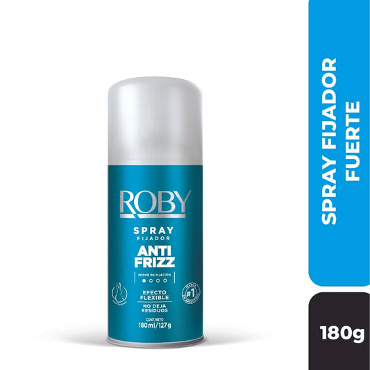 Roby spray fijador Anti-frizz efecto flexible, no deja residuos 180ml