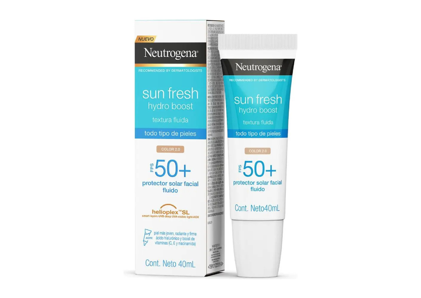 Protector Solar Neutrogena Sunfresh Hydroboost Fps50 40ml Con Color