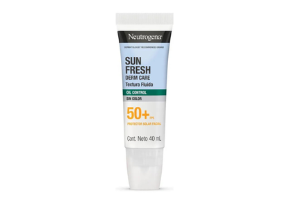 Protector Solar Neutrogena Sun Fresh 50+ Oil Control Derm Care Sin Color 40ml