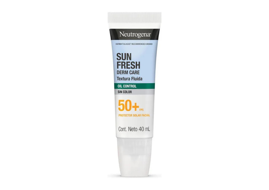 Protector Solar Neutrogena Sun Fresh 50+ Oil Control Derm Care Sin Color 40ml