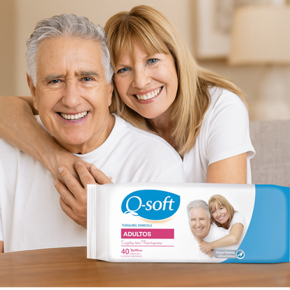 Toallitas Húmedas Adultos Qsoft - 40 Unidades