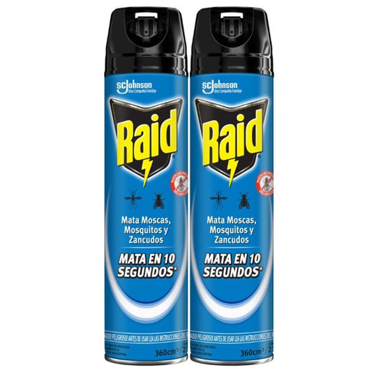 Raid Mata moscas y mosquitos 2 unidades de 360mL
