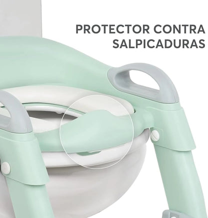 Reductor de Inodoro con Escalera KIKKABOO - Gris