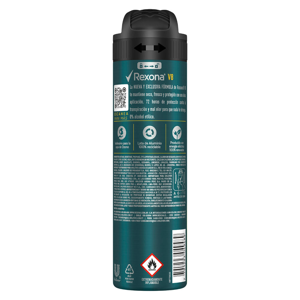 Desodorante En Aerosol Rexona Men V8 150ml