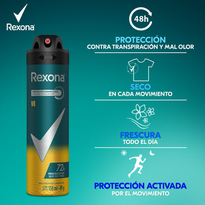 Desodorante En Aerosol Rexona Men V8 150ml