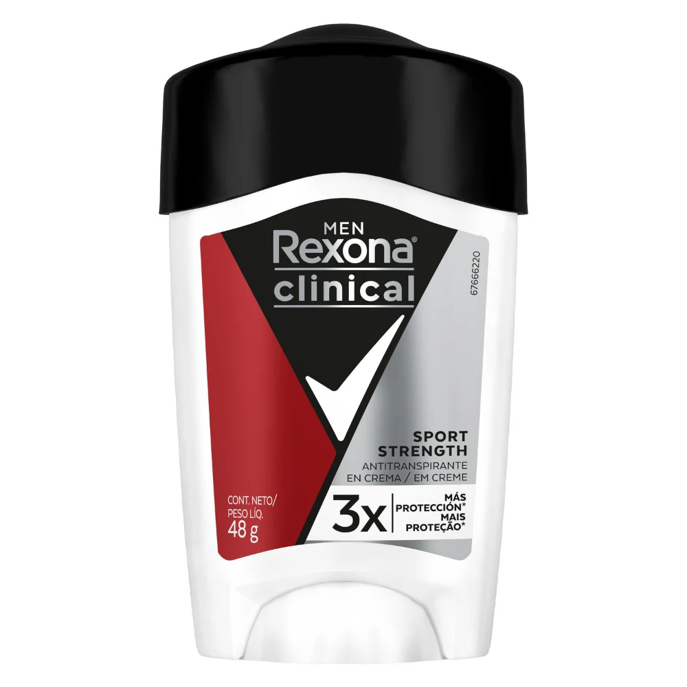 Desodorante En Crema Rexona Clinical Men Sport Strengh - 48 gramos