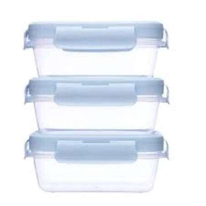 Set de 3 Tuppers Herméticos BUBA para Alimentos de Bebé – Celeste