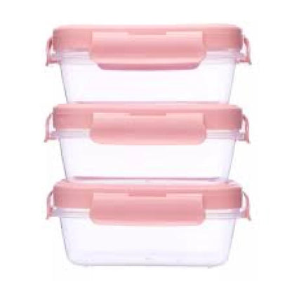 Set de 3 Tuppers Herméticos BUBA para Alimentos de Bebé – Rosados