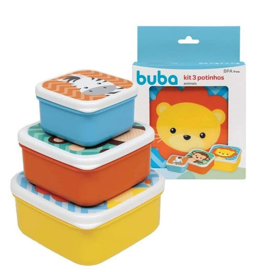Set x3 Tupper Animales de la Selva Buba