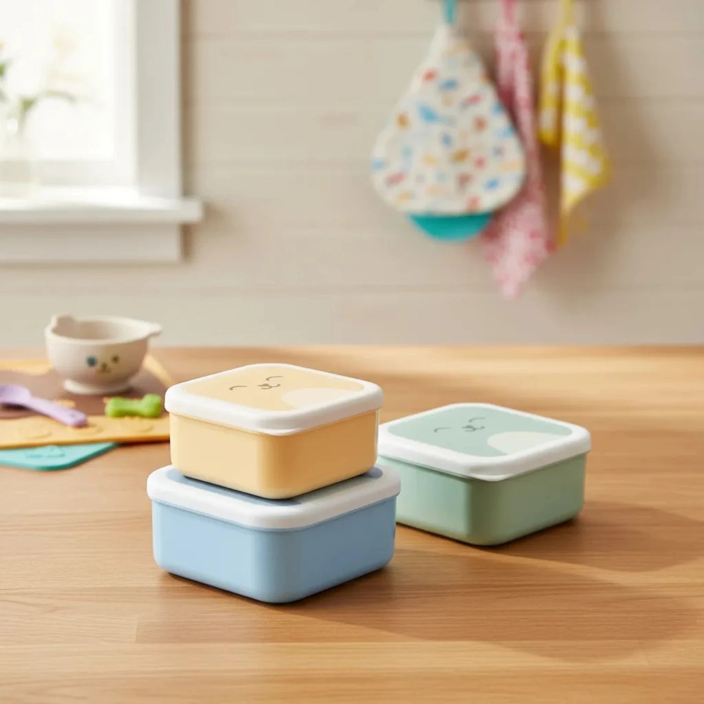 Set x3 Tupper Oso Buba - Celeste