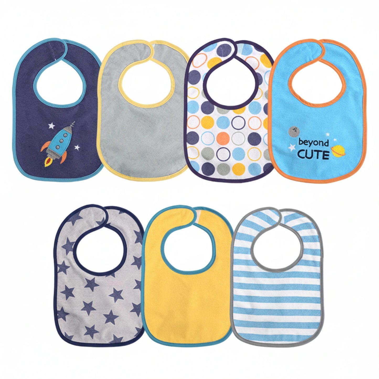 Set 7 Baberos Con Velcro Lorelli - Varon