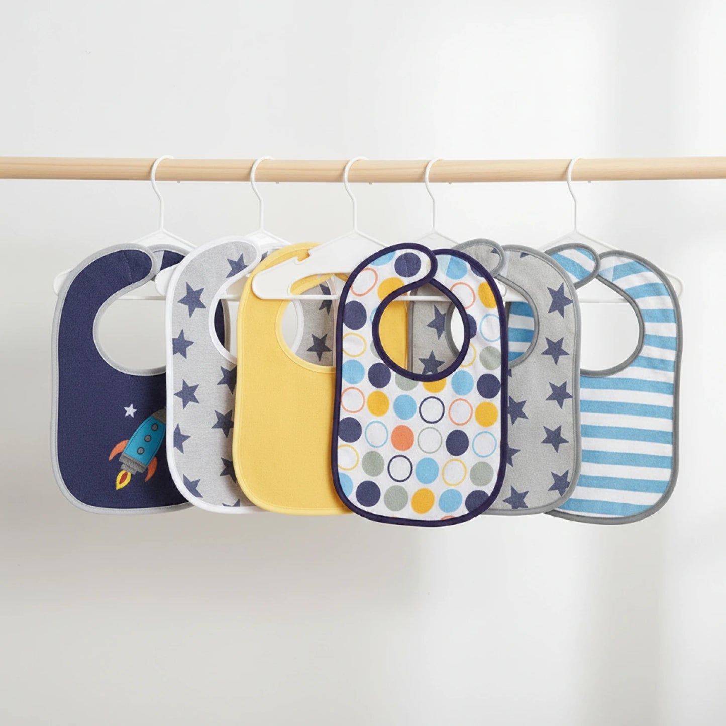 Set 7 Baberos Con Velcro Lorelli - Varon
