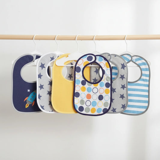 Set 7 Baberos Impermeables Con Velcro Lorelli - Varon