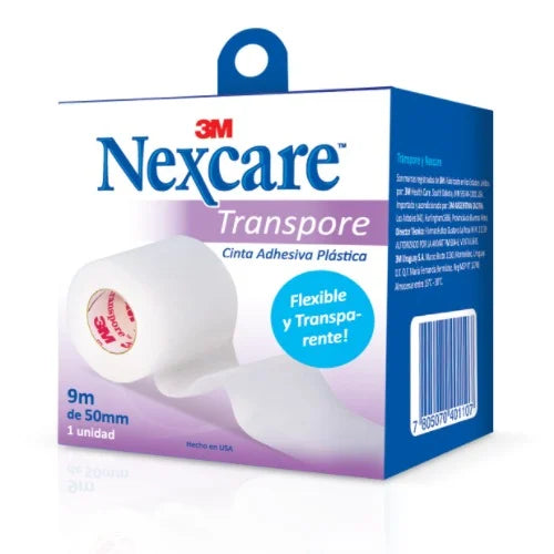 Cinta Leuco 3M Nexcare Transpore - 5 cm x 9 m