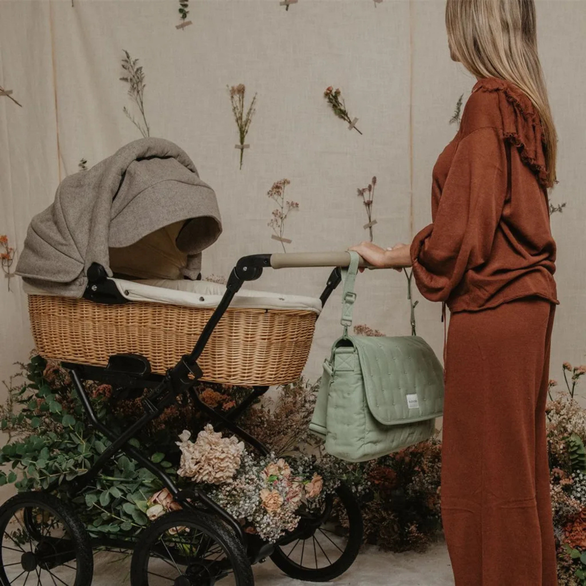 Bolso Maternal Bandolera Poetry Verde - Suavinex