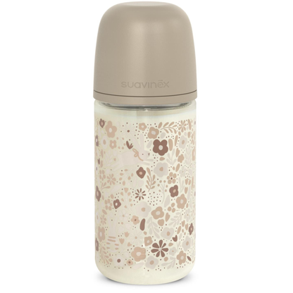 Mamadera de Vidrio Suavinex SX Pro 240 ml 3-6M Beige Conejos