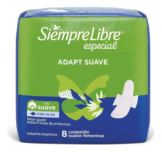 Toallas Femeninas Siempre Libre Adapt Suave Con Alas 4x3