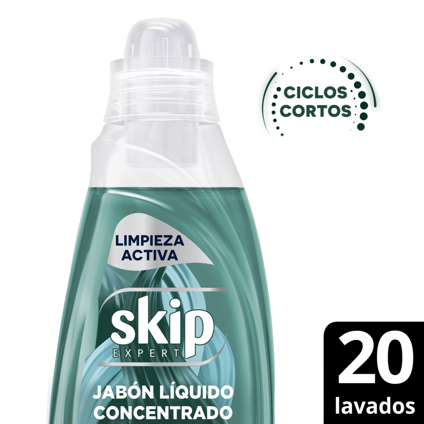 Jabón Líquido Concentrado SKIP Limpieza Activa Ciclos Cortos 800 ml