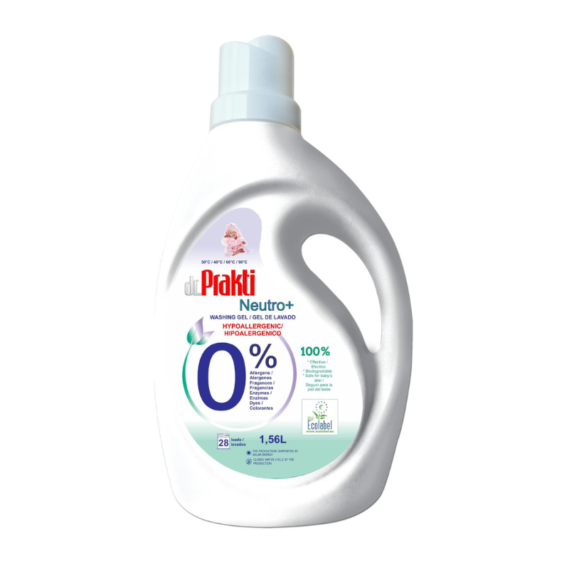 Jabón Neutro Hipoalergénico para Ropa Bebé Dr Prakti 1,56L