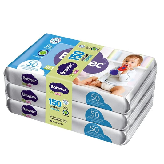 Babysec Toallitas Húmedas UItra - 150 Unidades