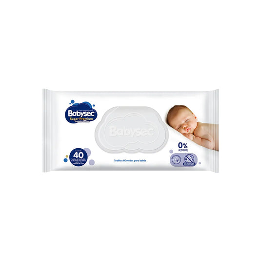 Toallitas Húmedas Babysec Super Premium - 40 Unidades