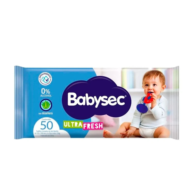 Toallitas Húmedas Ultra Babysec - 50 Unidades