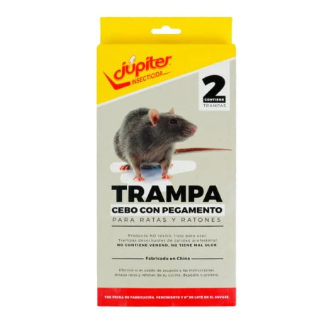 Trampa cebo con pegamento para ratas y ratones Jupiter 2 unidades
