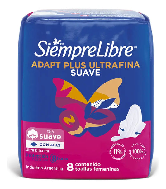Toallas Femeninas Siempre Libre Ultra Fina - 8 unidades