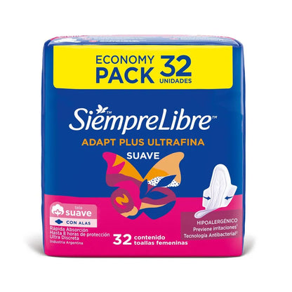 Toallas Femeninas Siempre Libre Ultra Fina - 32 Unidades