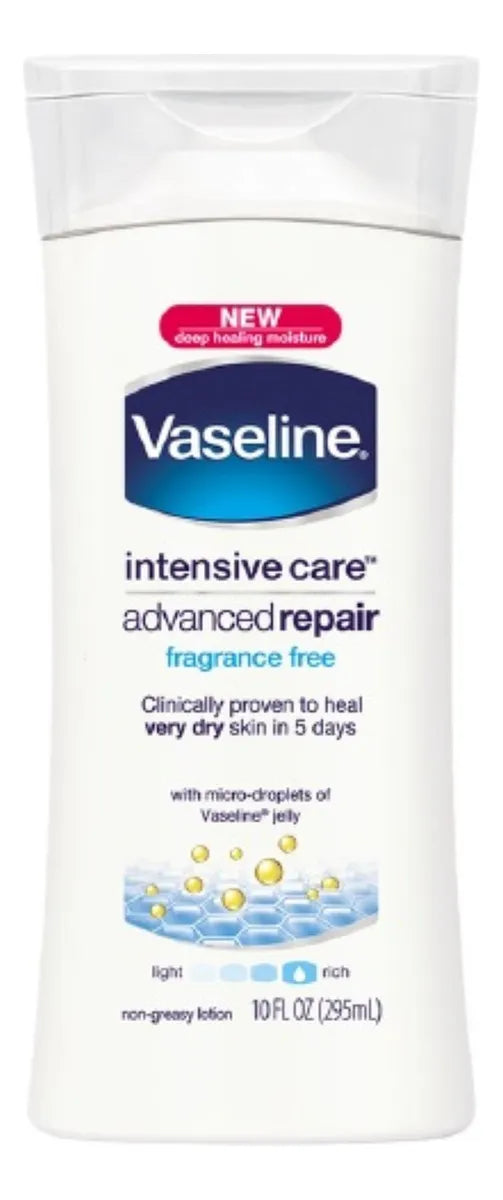 Crema Hidratante Vaseline Advanced Repair 48hs Duracion 295ml